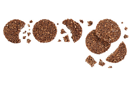 amaranth cookies with carob isolated, a Food & Drink Photo by NataPhoto
