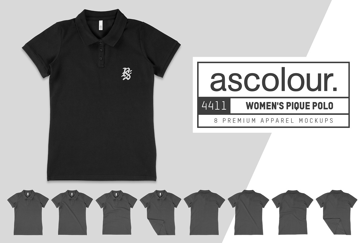 AS Colour 4411 Women's Pique Polo, a Shirt Mockup by Pixel Sauce™ (Photo 1 of 7)