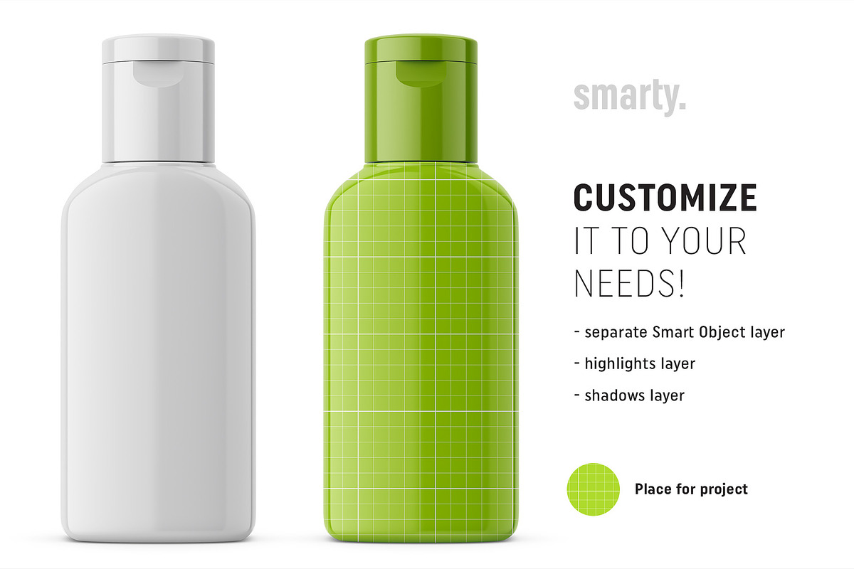 Rectangle cosmetic bottle / glossy, a Packaging Mockup by Smarty Mockups (Photo 2 of 5)