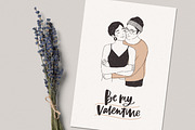 Love couples set + greeting cards, a Person Illustration by Good Studio (Thumbnail 7 of 10)