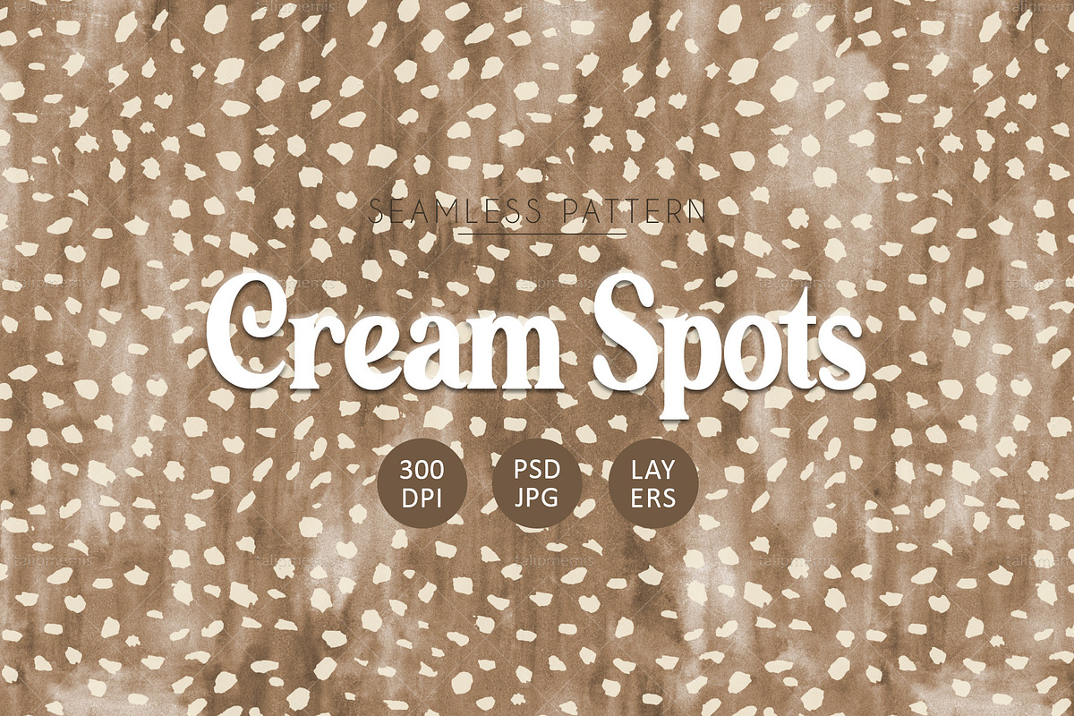 Cream Spots Animal Print Pattern, a Pattern Graphic by Talip Memis (Photo 1 of 11)