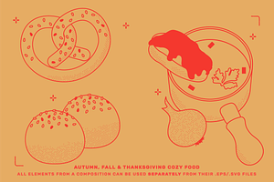 Thanksgiving Vector Illustrations