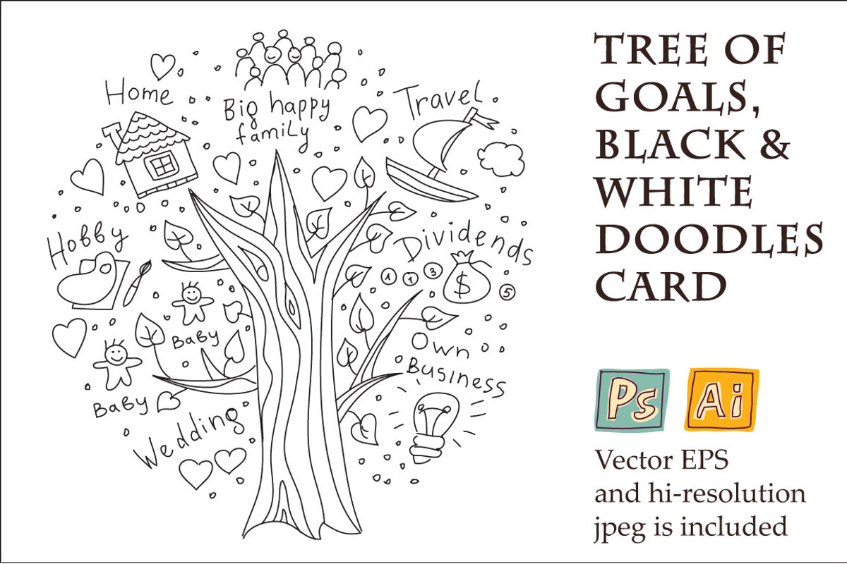 Set with goals, dreams, desires, an Object Illustration by Crowhouse (Photo 3 of 4)