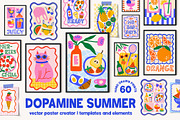 Dopamine Summer Poster Creator, an Object Graphic by ArtFM (Thumbnail 1 of 17)