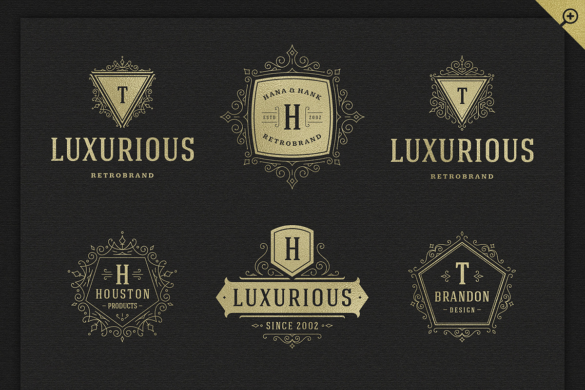 500 ornaments logos & monograms, a Branding & Logo Template by Vasya Kobelev (Photo 4 of 31)
