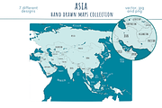 Asia Maps Collection, an Education Illustration by Illustrationsforteachers (Thumbnail 5 of 8)