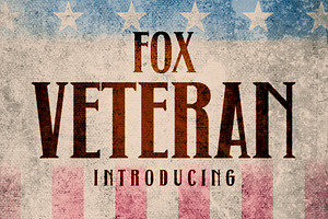 Fox Veteran Font, a Slab Serif Font by Fox7 By Rattana
