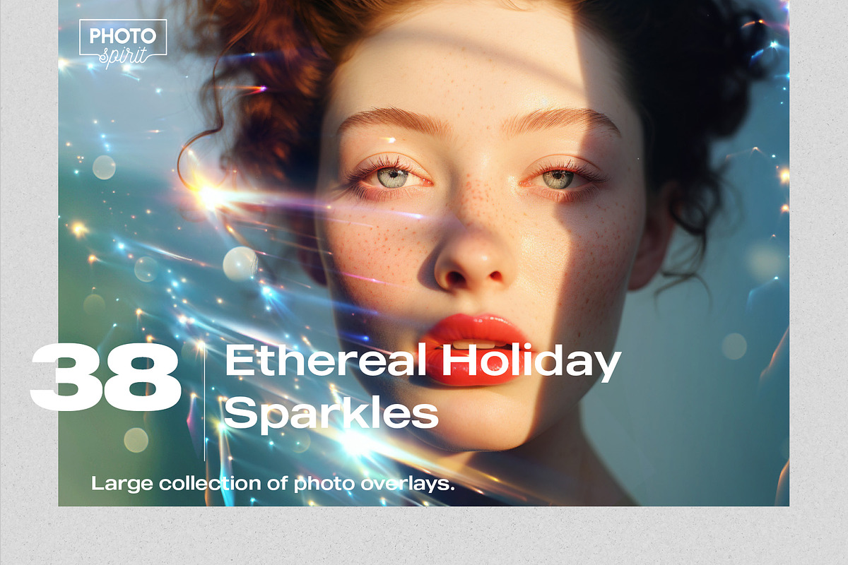 Ethereal Holiday Sparkles Overlays, a Brushes & More by PhotoSpirit (Photo 1 of 8)