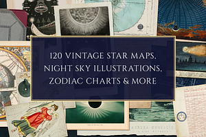 120 Vintage Celestial Ephemera