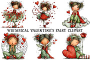 Whimsical Valentine's Fairy Clipart, an Illustration by OK Design (Thumbnail 2 of 6)