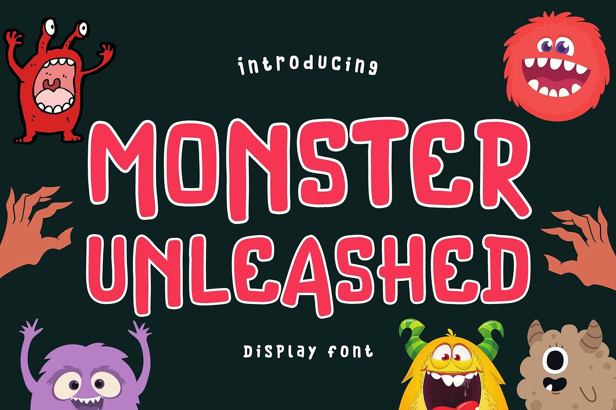 Monster Unleashed - Halloween font, a Serif Font by Brown Cupple (Photo 1 of 5)