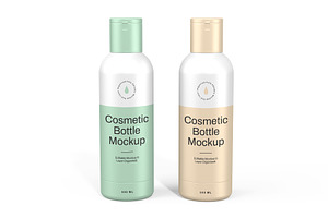 Two Cosmetic Bottle Mockup Template, a Product Mockup by graphypix