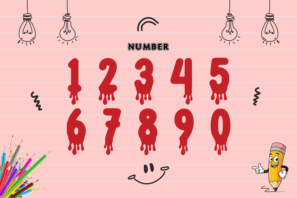 Dripping - Melting Slime Font, a Sans Serif Font by KiddoGlyphs Studio (Photo 5 of 5)