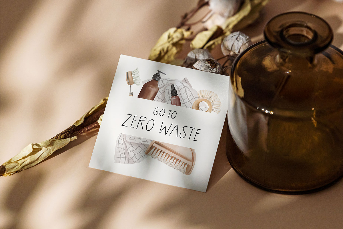 ZERO WASTE watercolor set, an Object Illustration by Yuliia Lashevska (Photo 7 of 14)