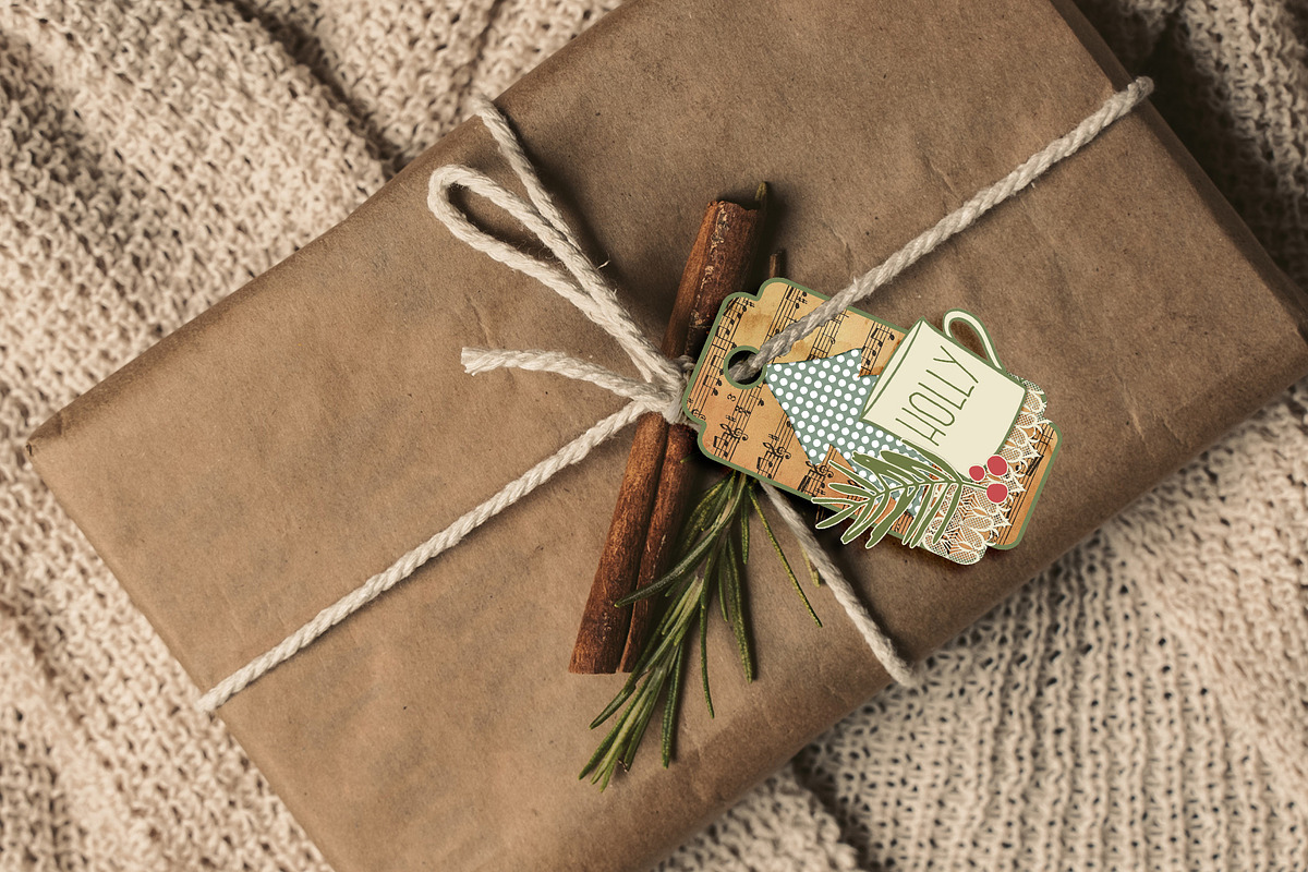 Coffee Lover's Christmas Gift Tags, a Seasonal Illustration by AlexandHer Digital Art (Photo 2 of 4)