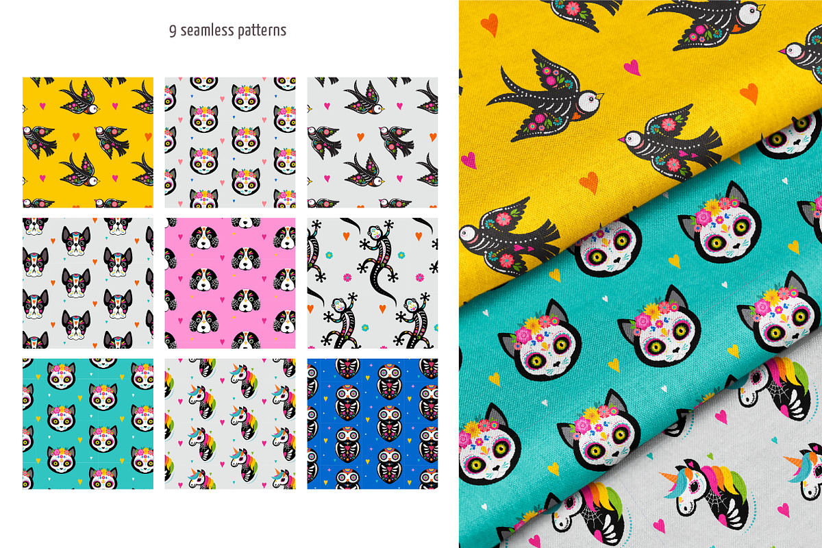 Dia de los Muertos, animals skulls, an Animal Illustration by Marish (Photo 10 of 10)