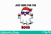 Just here for the boos PNG, an Illustration by Watercolor design (Thumbnail 1 of 3)