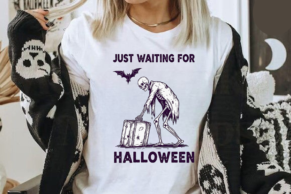 Just Waiting for Halloween SVG PNG, a Seasonal Illustration by Rose Art (Photo 5 of 5)