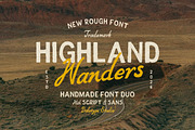 Highland Wanders - Rough Font Duo, a Sans Serif Font by Bale Type (Thumbnail 1 of 9)