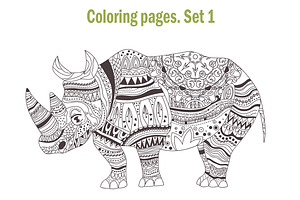 Coloring pages. Animals. Set1