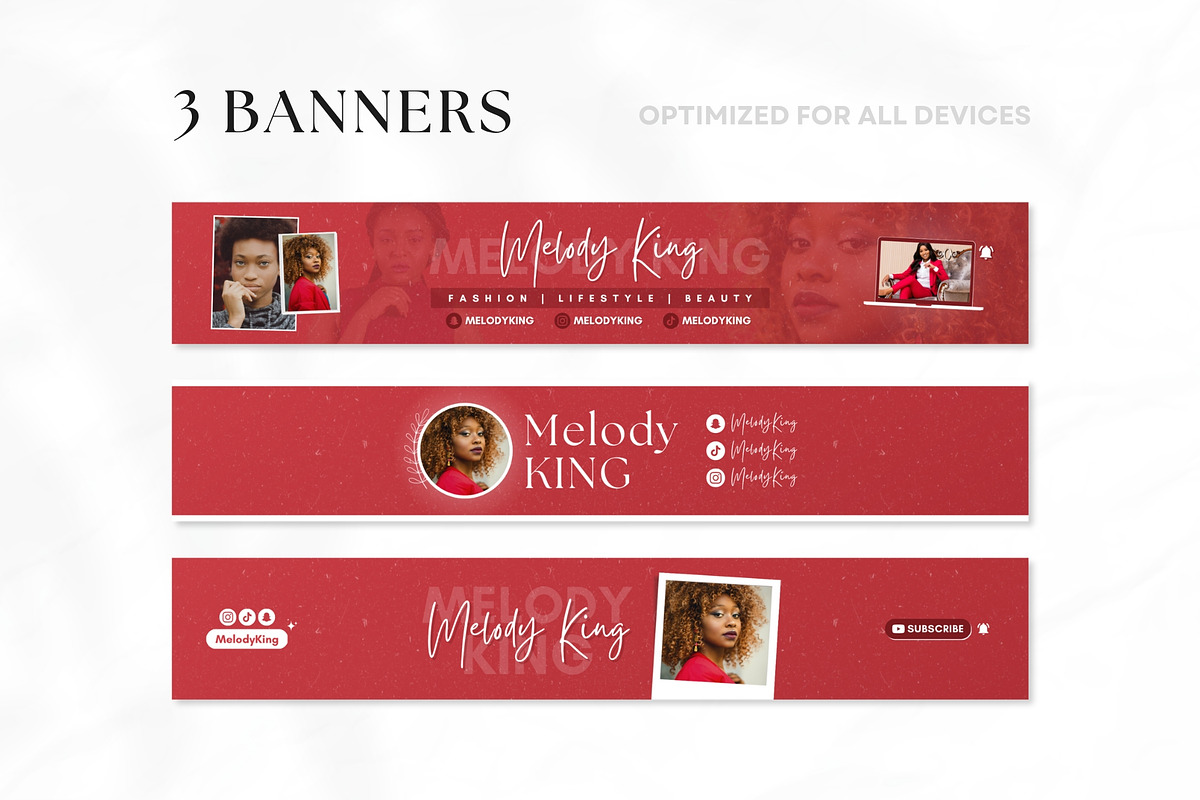 YouTube Branding Kit For Canva, a Social Media Template by OniriqveDesigns (Photo 3 of 10)