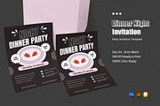 Dinner Night Party Invitation, an Invitation Template by Esensifiksi.studio (Thumbnail 1 of 2)