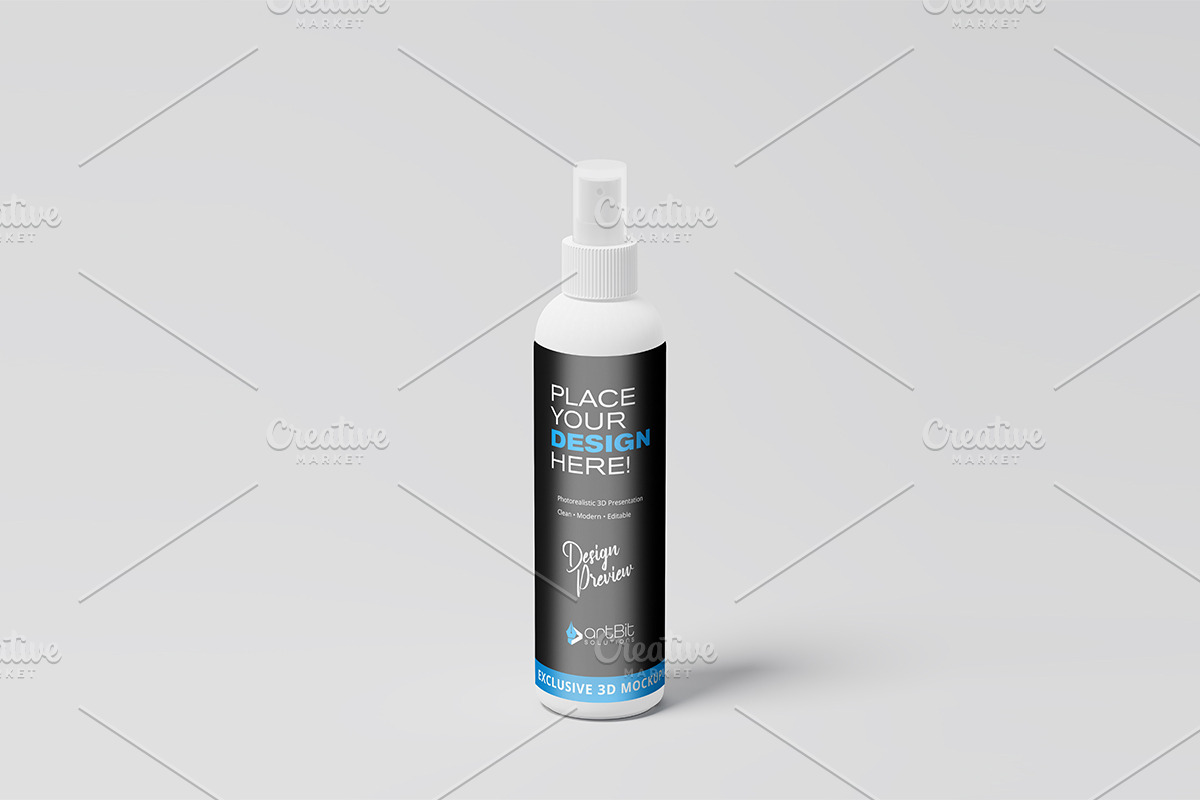Plastic Spray Bottle Mockup, a Cups & Container Mockup by artBit Design Studio (Photo 3 of 4)