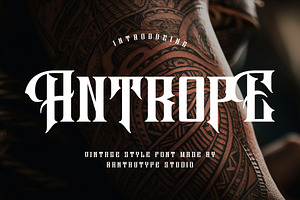 Antrope A Vintage Font, a Blackletter Font by RantautypeStudio