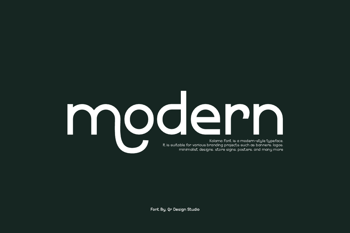 Kolama - Modern Clean Font, a Sans Serif Font by QR Design Studio (Photo 2 of 8)