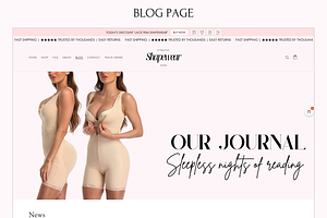 Pink Shopify Theme Selling Shapewear