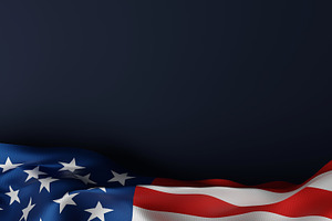 American flag on blue background, a Seasonal Illustration by ArtBackground