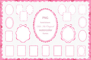 Pink Watercolor Labels Branding