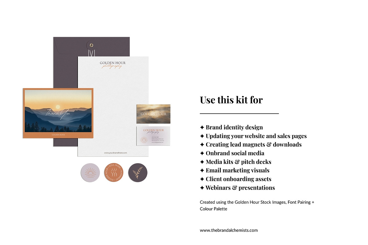 Golden Hour Brand Kit Vol 2, a Branding & Logo Template by The Brand Alchemists (Photo 8 of 10)
