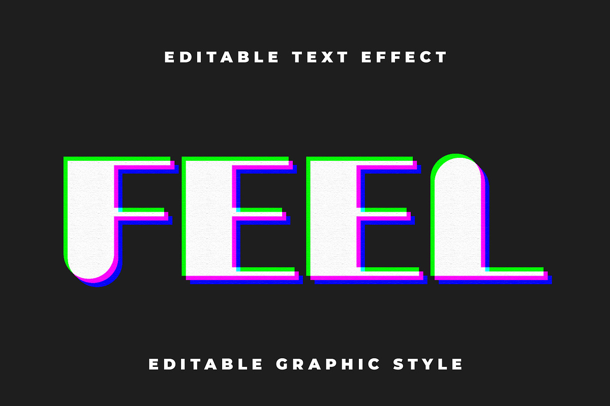 RGB Glitch Bold Text Effect preview 3