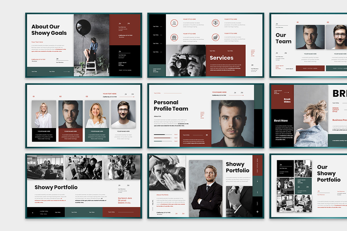 Showy Presentation Template, a Presentation Template by Analogous Temp (Photo 6 of 10)