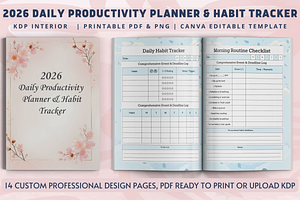 2026 Daily Productivity Planner, a Design Template by Book2bees