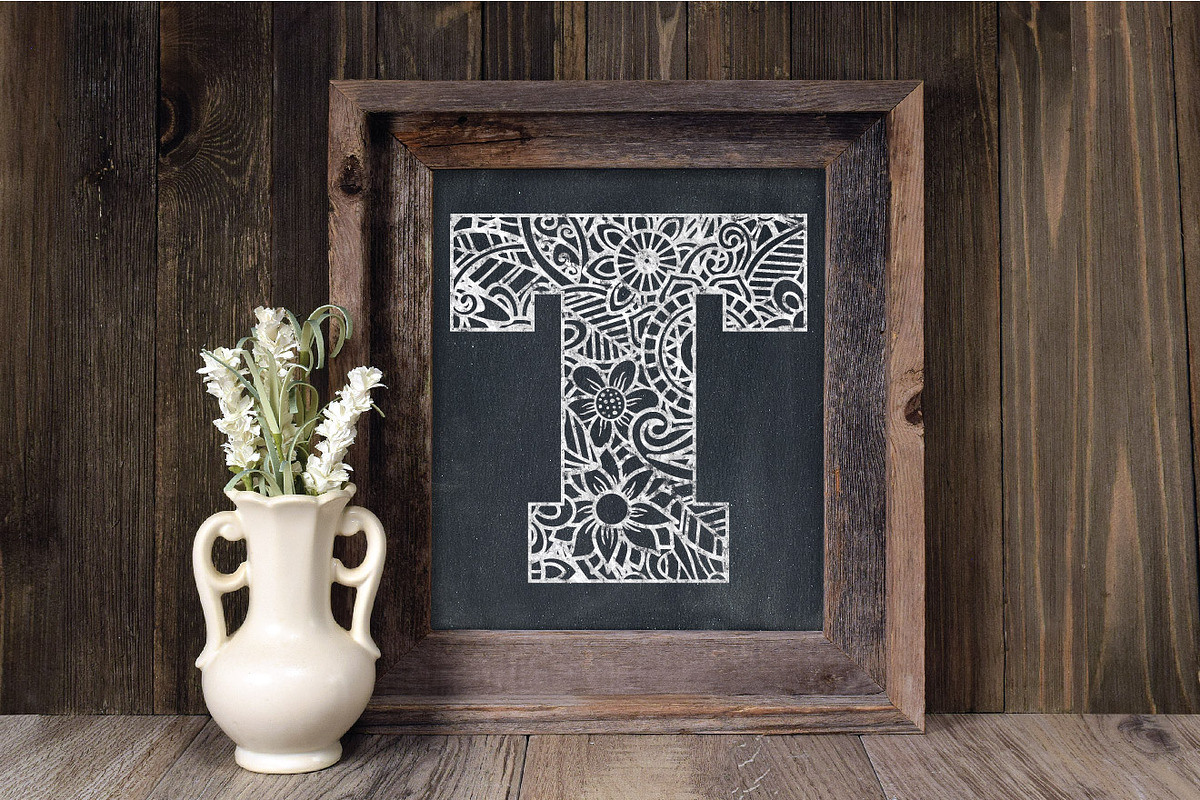 Mandala Alphabet SVG Cut File Bundle, an Illustration by OldMarket Designs (Photo 9 of 10)