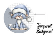 Christmas Cat Clipart Bundle, an Illustration by Pixels.Craft (Thumbnail 2 of 6)