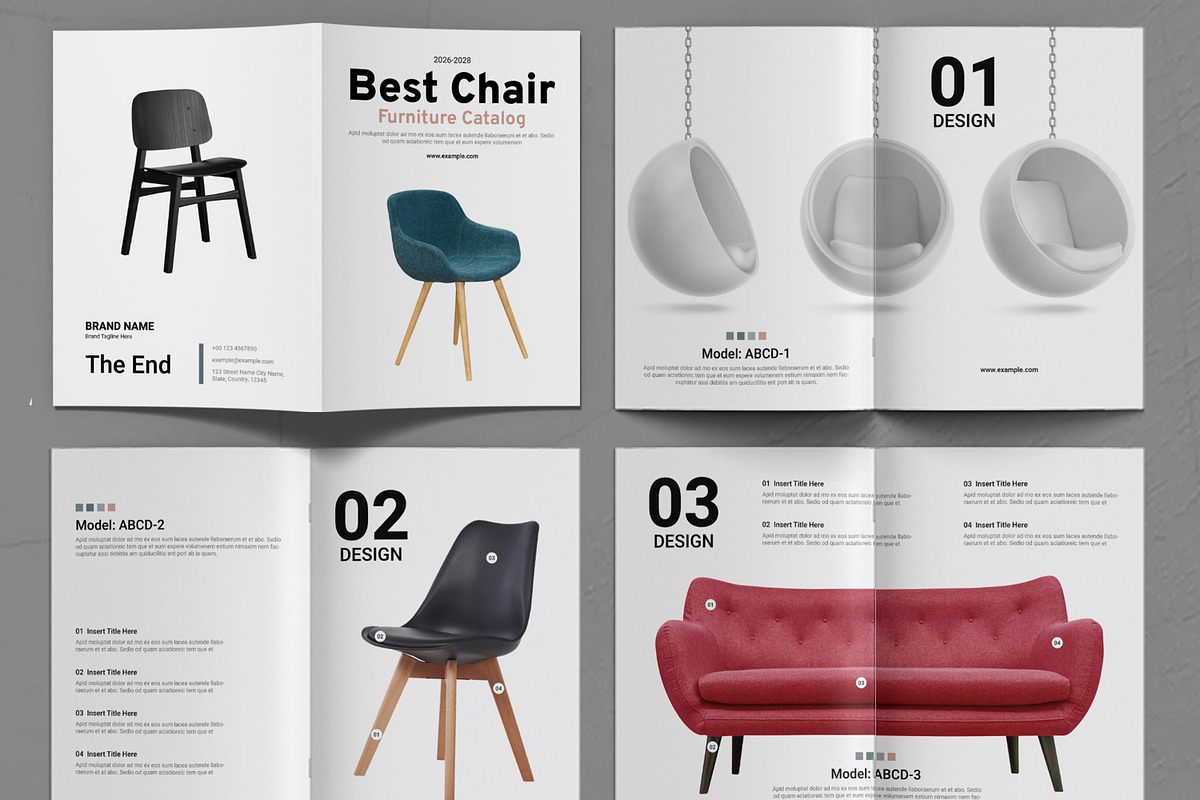 Chair Furniture Catalog Layout, a Brochure Template by ContestDesign (Photo 2 of 3)