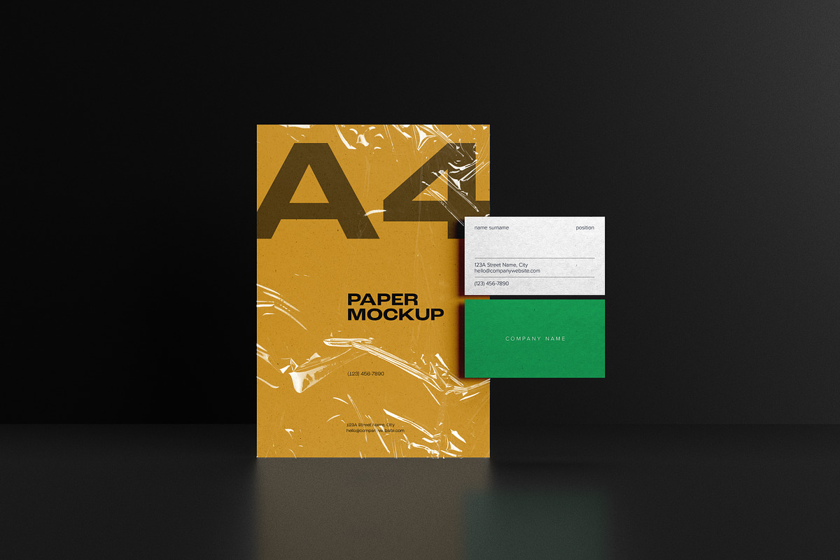 A4 Paper / Stationery Mockups, an Advertising Mockup by dpi (Photo 4 of 12)