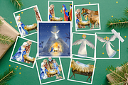 Holy Nativity - Watercolor Set, a Seasonal Illustration by Tati Bordiu (Thumbnail 2 of 7)
