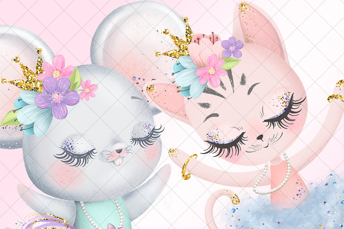 My Cute Ballerina Clipart, a Decorative Illustration by Masha  Studio (Photo 2 of 11)