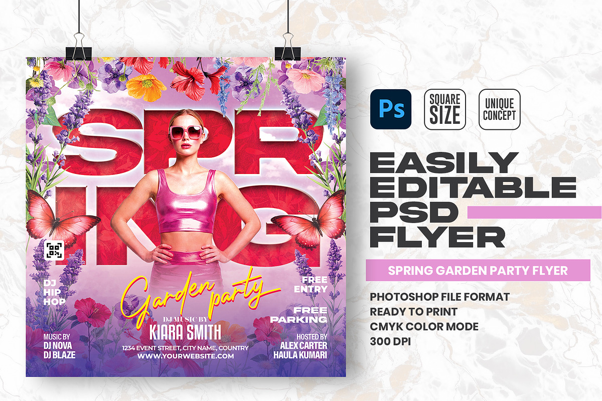 Spring Garden Party Flyer Design, a Flyer Template by Shajib Shikder (Photo 1 of 2)