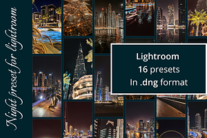 Night. Presets for the lightroom