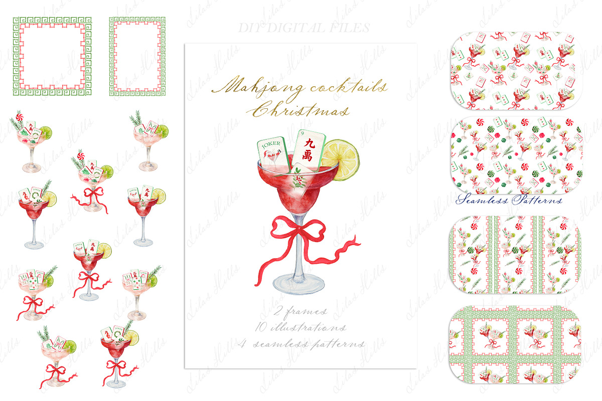 Mahjong cocktails Christmas DIY, a Graphic by LABFcreations (Photo 2 of 4)