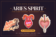 Aries Zodiac Sticker Bundle 80+, an Object Graphic by Jakayla Digital Co (Thumbnail 1 of 15)