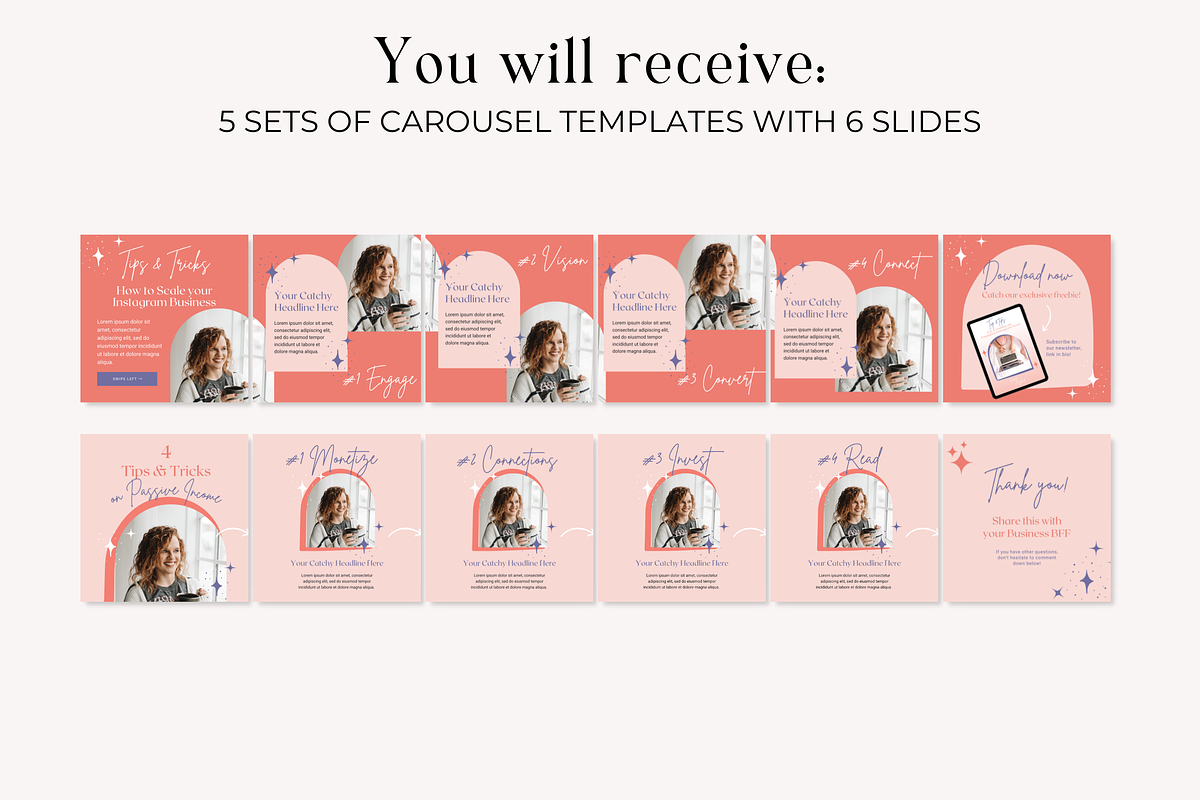 Instagram Carousel Post Bold Canva, a Social Media Template by HerstedHertz (Photo 4 of 10)