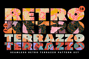 Retro Terrazzo Pattern Set, a Pattern Graphic by angelainthefields (Thumbnail 1 of 6)