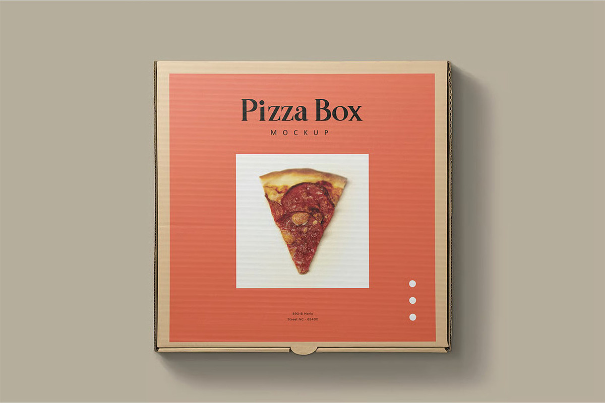 Pizza Box mockup - Luxury Edition, a Packaging Mockup by megostudi0 (Photo 4 of 8)