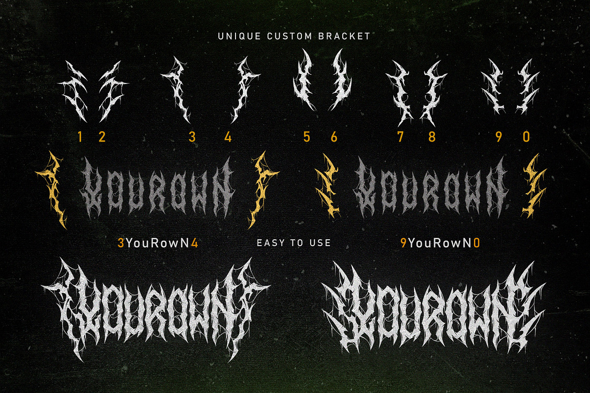 Nervous Beyond | Metal Font, a Blackletter Font by WingBuk (Photo 10 of 12)